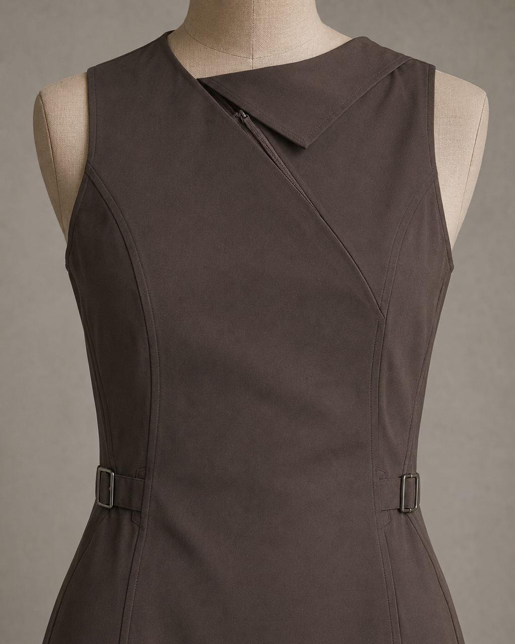 Riven Fold Utility Midi Dress