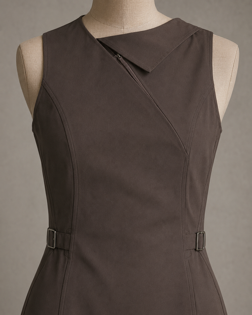 Riven Fold Utility Midi Dress