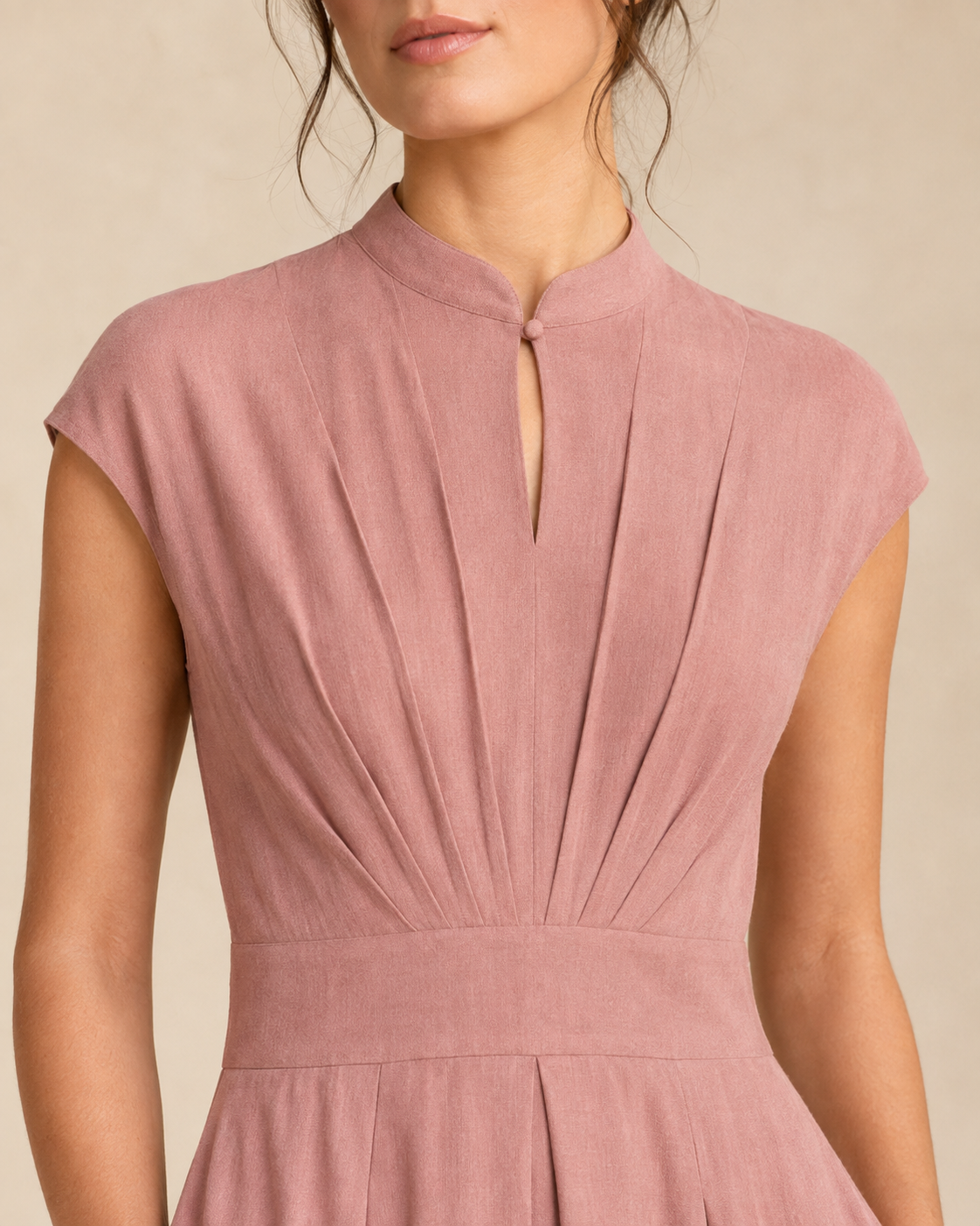 Rosalie Sunray-Pleat Midi Dress