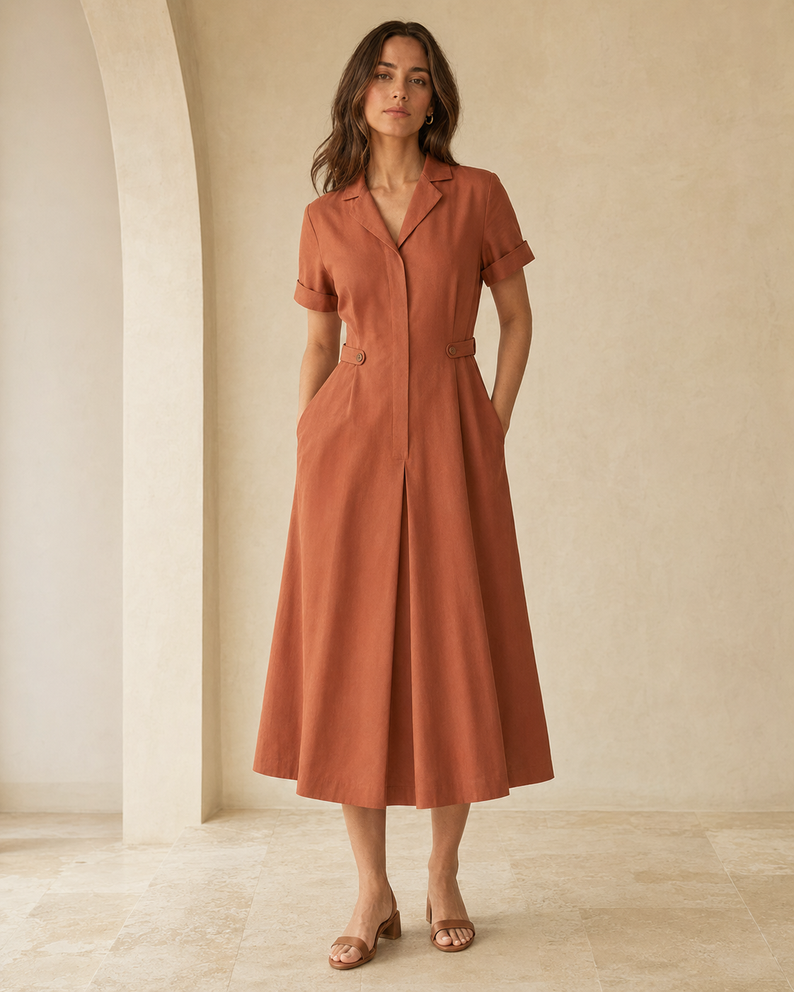 Rowan Tailored Shirt Midi Dress