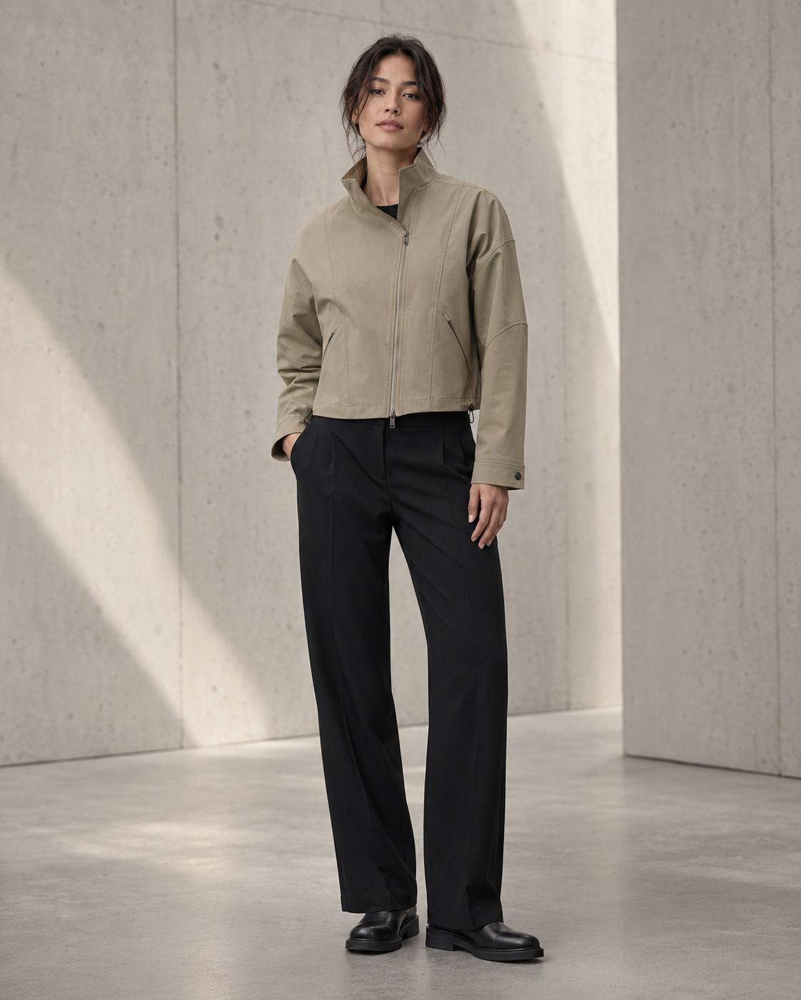 Veyra Cropped Utility Jacket
