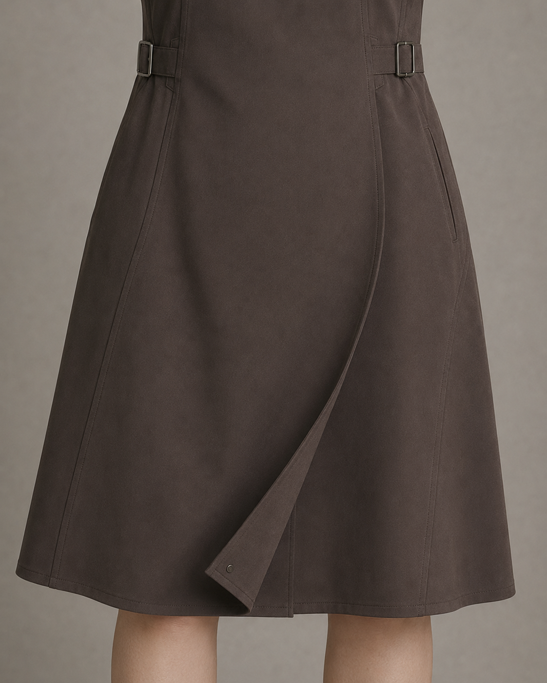 Riven Fold Utility Midi Dress